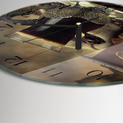 Wanduhr rund Kaffee