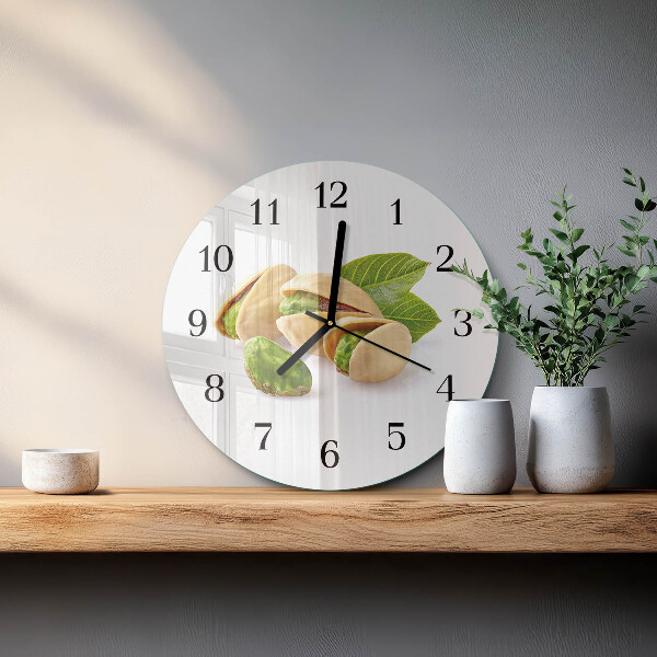 Wanduhr rund Nüsse