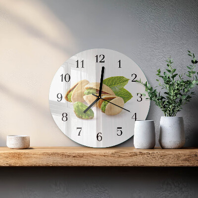Wanduhr rund Nüsse