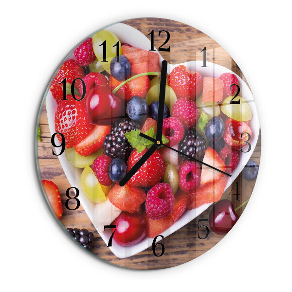 Wanduhr rund Obst