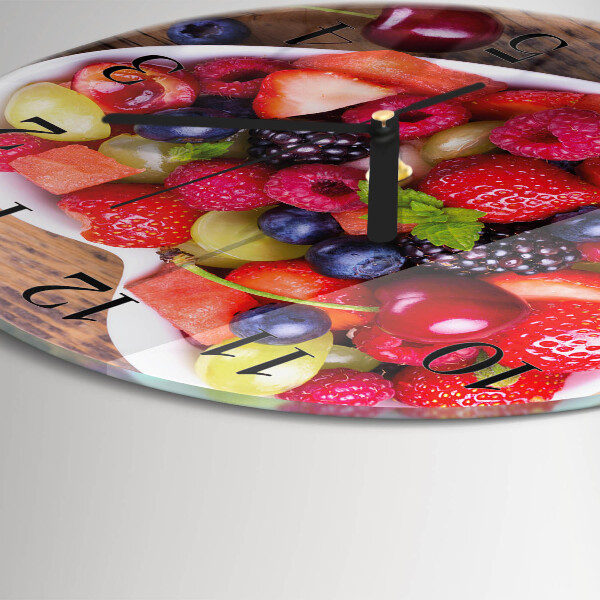 Wanduhr rund Obst