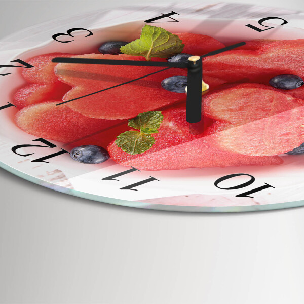 Wanduhr rund Wassermelonenherz