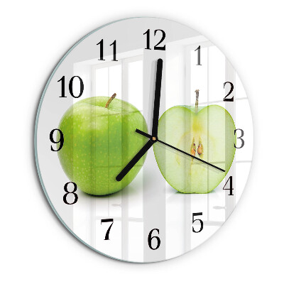 Wanduhr rund Apfel