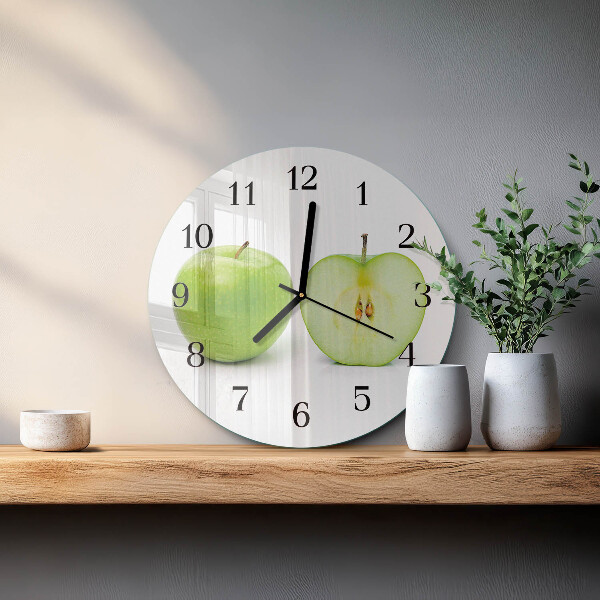 Wanduhr rund Apfel