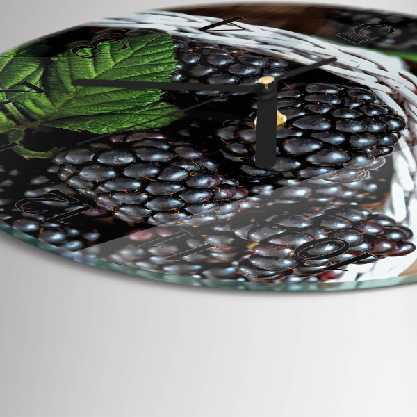 Wanduhr rund Brombeeren