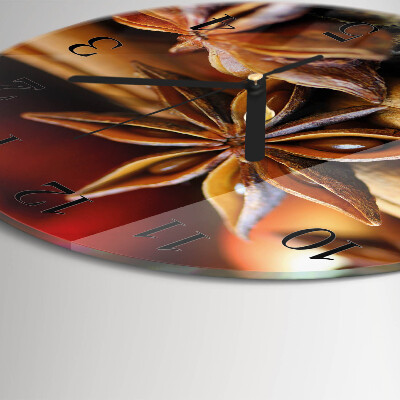 Wanduhr rund Anis-Zimt