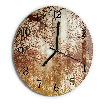 Wanduhr rund Baumkronen