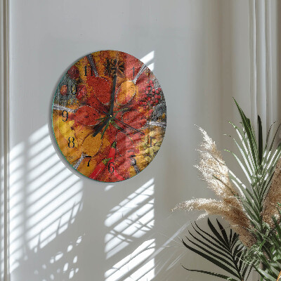 Wanduhr rund Gewürze