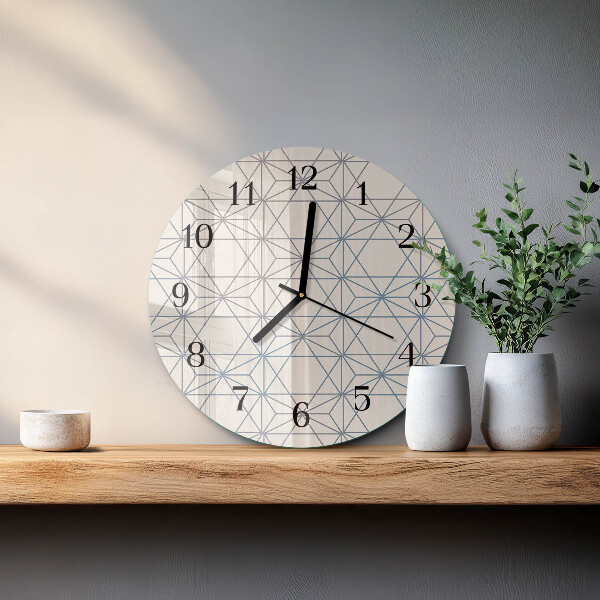 Wanduhr rund Geometrisches Muster