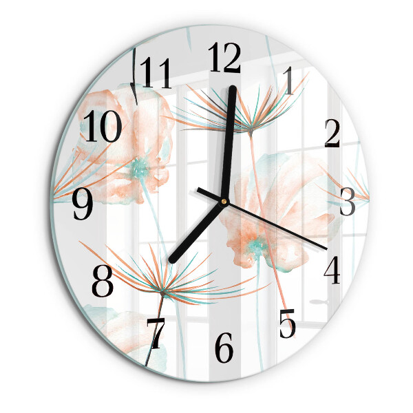 Wanduhr rund Löwenzahn