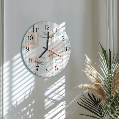 Wanduhr rund Löwenzahn