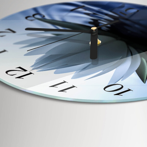Wanduhr rund Seerose