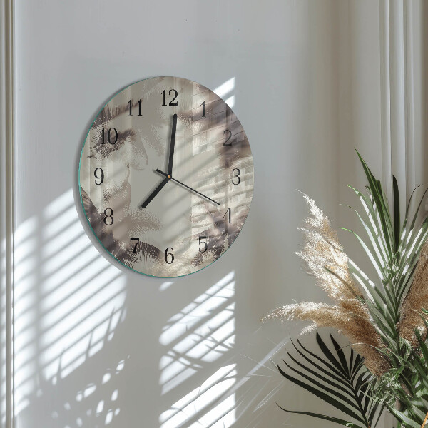 Wanduhr rund Palmen