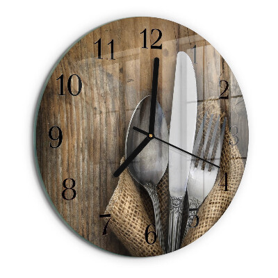 Wanduhr rund Besteck