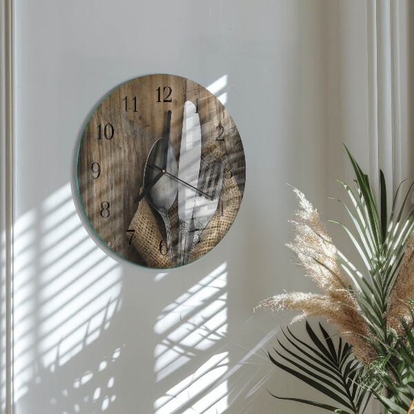 Wanduhr rund Besteck