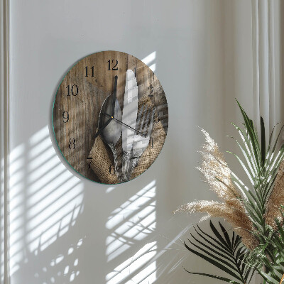 Wanduhr rund Besteck
