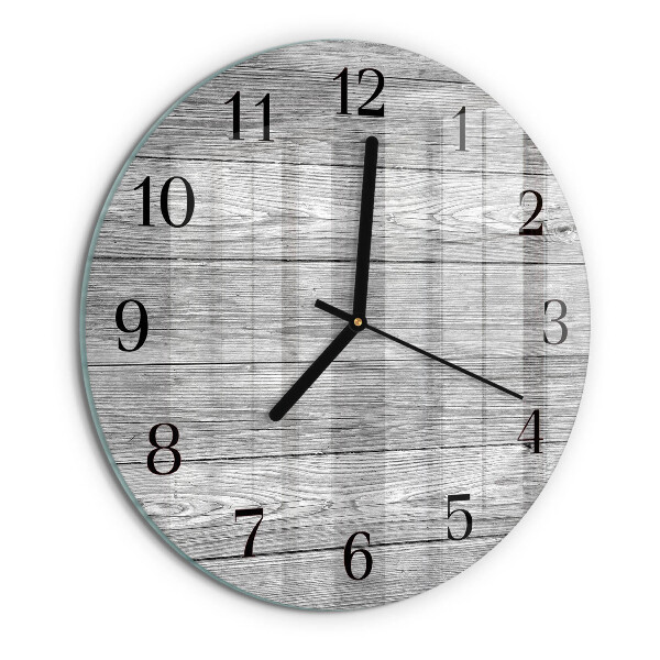 Wanduhr rund Graues Holz