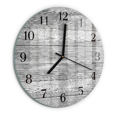 Wanduhr rund Graues Holz