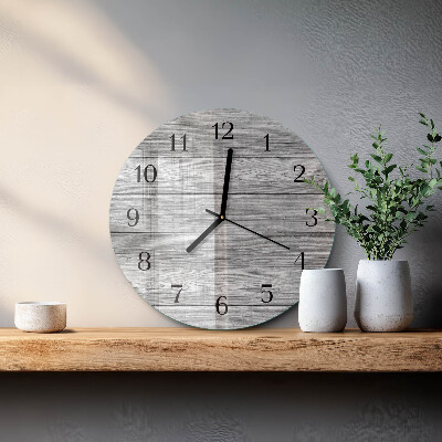 Wanduhr rund Graues Holz