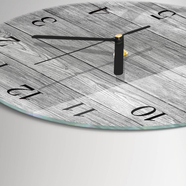 Wanduhr rund Graues Holz