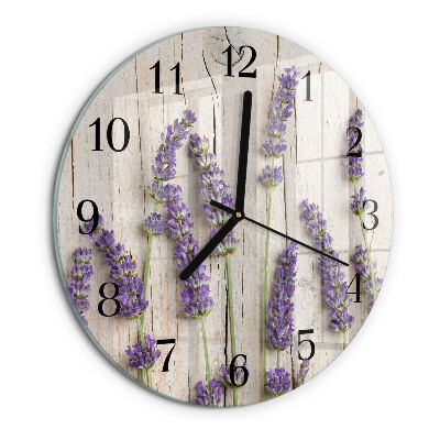 Wanduhr rund Lavendel