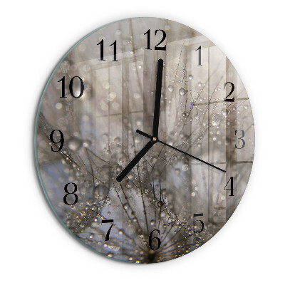 Wanduhr rund Tautropfen