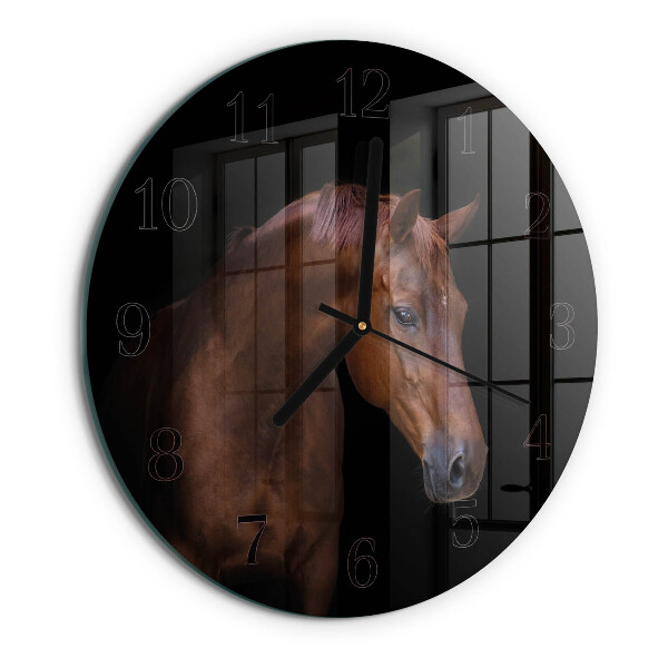 Wanduhr rund Pferd