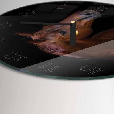 Wanduhr rund Pferd