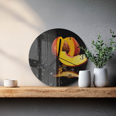 Wanduhr rund Pfirsich