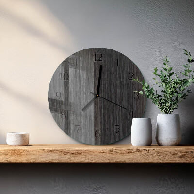 Wanduhr rund Holz