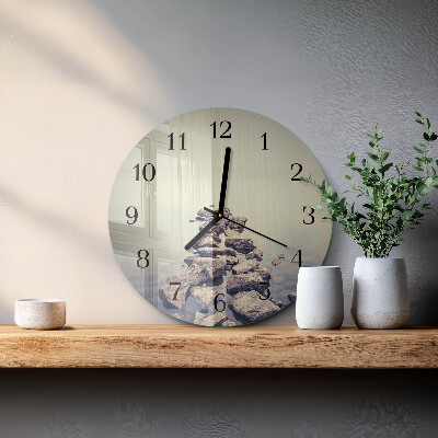 Wanduhr rund Flussufer