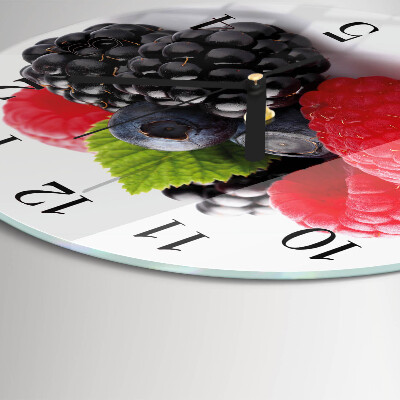 Wanduhr rund Beeren