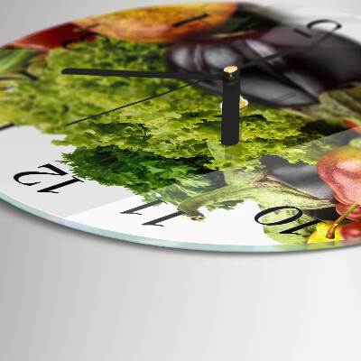 Wanduhr rund Gemüse