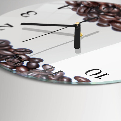 Wanduhr rund Kaffeebohnen