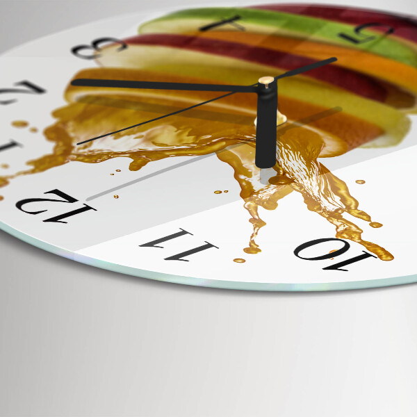 Wanduhr rund Obst