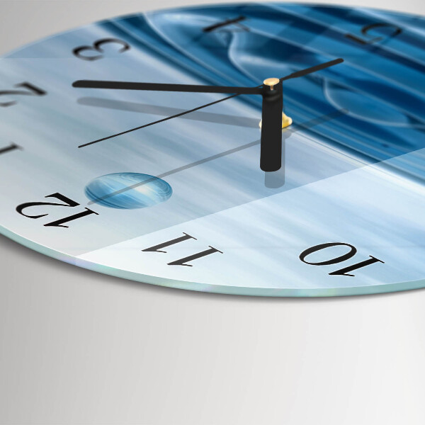 Wanduhr rund Wasser