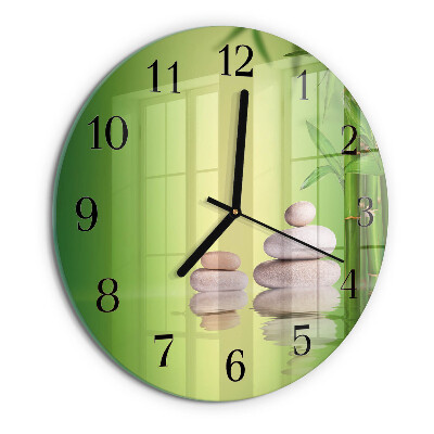 Wanduhr rund Zen-Steine