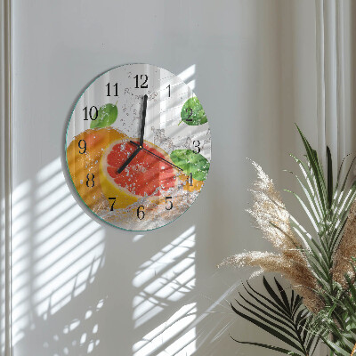 Wanduhr rund Grapefruit