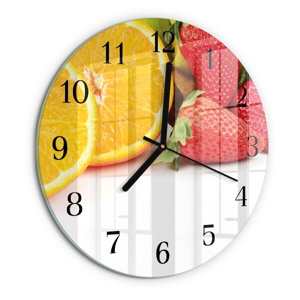 Wanduhr rund Obst