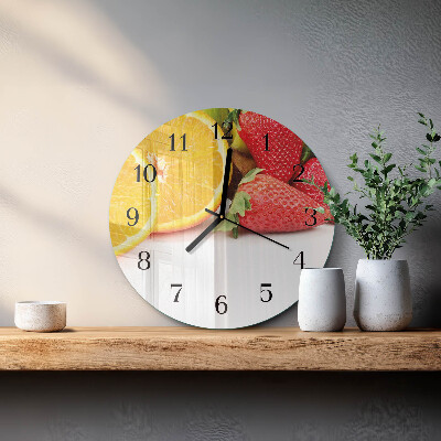 Wanduhr rund Obst