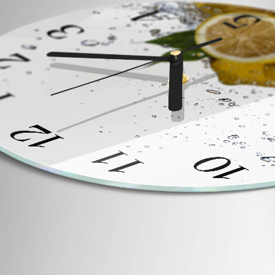 Wanduhr rund Zitronen