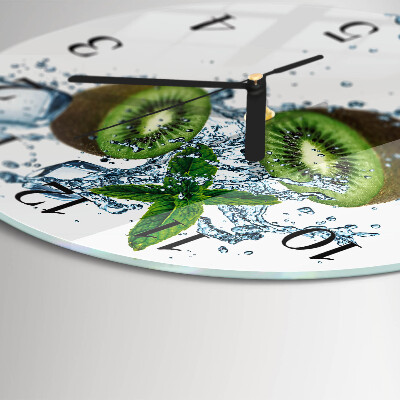 Wanduhr rund Ziegelmauer