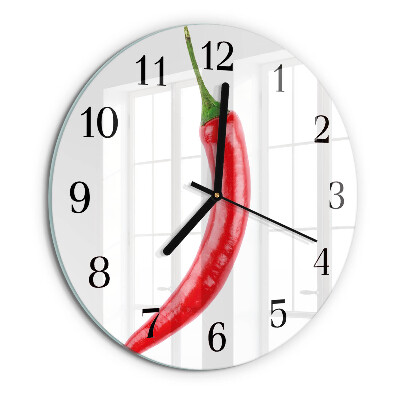 Wanduhr rund Chili-Pfeffer