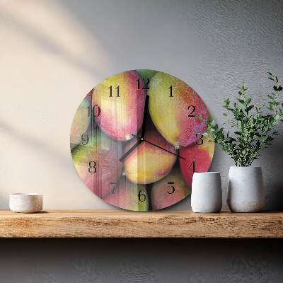 Wanduhr rund Obst