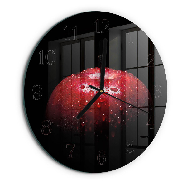 Wanduhr rund Apfel