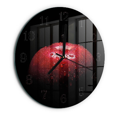 Wanduhr rund Apfel