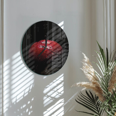 Wanduhr rund Apfel
