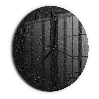 Wanduhr rund Wassertropfen