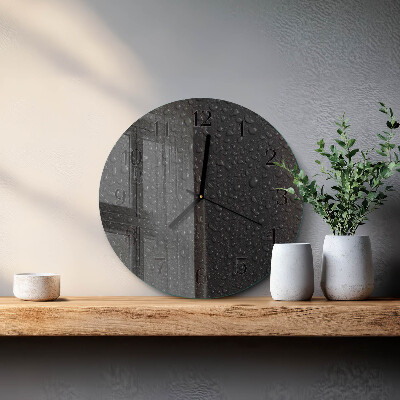 Wanduhr rund Wassertropfen