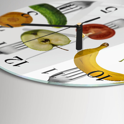 Wanduhr rund Obst